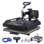 8 in 1 Heat Press Machine 38x38 cm 850.5 g Tumbler Press T-Shirts Black+Blue