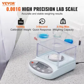 Analytisk Balance Lab Scale 500g x 0,001g 13 enheder med