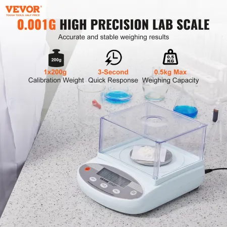 Analytisk Balance Lab Scale 500g x 0,001g 13 enheder med