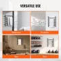 6 Bars Towel Warmer Rack, Wall Mounted Heated Towel Rack for Bathroom, IPX5 Waterpoof Towel Heater Rack with Timer & LED Display