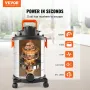 Våd/ tør butik vakuum vac 30l 6 peak hp m/ dysen rustfrit stål