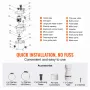 Utility Sink Pump Laundry Sink Drain Pump System 200W 1500GPH 548.6 cm Head 3.8 cm Outlet Low Drainage Outlet Corrosion-resistan