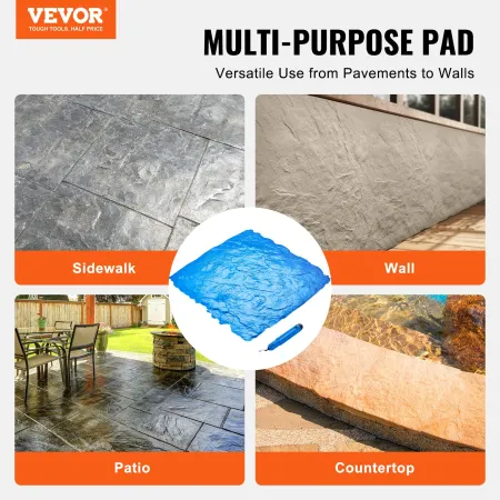 Concrete Stamps Mat, 24 x 24 in, Concrete Texturing Skin Polyurethane Stamp Stone Tile Texture Mat, Slate floor Imprint Seamless