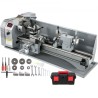 1100W Mini Metal Lathe 220MMx750MM Variable-Speed Metal Lathe RPM Metal Milling Machine Digital Milling Metal Lathe with 3-Jaw