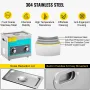 Knob Ultrasonic Cleaner 3L 40kHz Ultrasonic Cleaning Machine Knob Control Sonic Cleaner 304 Stainless Steel Ultrasonic Cleaner M