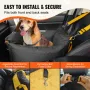 Dog Car Seat, Waterproof Dog Booster Seat for Car with Side Handles and A Storage Pocket, Clip-On Safety Leash and PP Cotton Fil