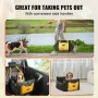 Dog Car Seat, Waterproof Dog Booster Seat for Car with Side Handles and A Storage Pocket, Clip-On Safety Leash and PP Cotton Fil
