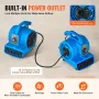 Floor Blower, 1360 RPM 600 CFM, Air Mover for Drying and Cooling, Portable Carpet Dryer Fan with 4 Blowing Angles,3-Speeds Adjus