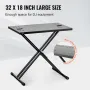 DJ Table Stand, 32" x 20" Portable DJ Laptop and Controller Stand, Lightweight DJ Desk DJ Booth Adjustable Height DJ Stand, Fold