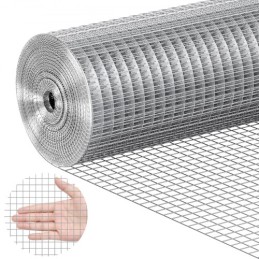 Hardware Cloth, 1/2 inch 24in x 25 ft 19 Gauge, Hot Dipped Galvanized Wire Mesh Roll, Chicken Wire Fencing, Wire Mesh for