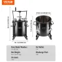 Spray Paint Pressing Pot Tank 20L/5Gal med hjul lækage