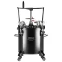 Spray Paint Pressure Pot, 20L/5gal Pressure Pot Tank, 70 psi Adjustale Pressure, Steel Pressure Pot Paint Tank with Casters and 
