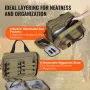 Range Bag for 2 Pistols, Tactical Gun Bag with 2 Built-in Removable Pistol Bags & 6 Detachable Magazines, Gun Range Bag for Outd