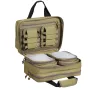 Range Bag for 2 Pistols, Tactical Gun Bag with 2 Built-in Removable Pistol Bags & 6 Detachable Magazines, Gun Range Bag for Outd