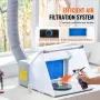 Airbrush Spray Booth, Portable Hobby Airbrush Paint Spray Booth Kit with LED Lights, Exhaust Fan and Exhaust Extension Hose, Air