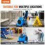 Floor Blower, 1400 RPM 4000 CFM, Air Mover for Drying and Cooling, Portable Carpet Dryer Fan with 3 Blowing Angles, Timer, 3-Spe