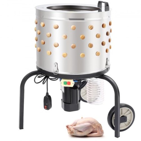Chicken Plucker Machine Feather Plucker Stainless Steel Drum 280RPM Motor