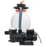Sand Filter Pump for Above Ground Pools, 400 mm/16-inch, 18,000 L/H, 850W Swimming Pool Pumps System & Filters Combo Set with 6-
