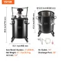 Spray Paint Pressing Pot Tank 30 L/7,5 Gal Fuldautomatisk
