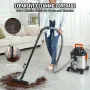 Wet/Dry Shop Vacuum, 20L 6 Peak HP, Stainless Steel Shop Vac with Efficient Suction & Blower, Nozzle, Casters, Portable Shop Vac