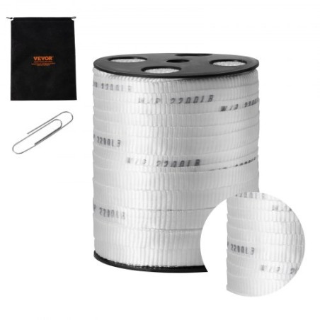 Polyester pull tape, 5/8 "x 318 'muldyr tape fladt reb, 2200 lbf trækkapacitet, trykt webbing -kabeltrækningstape til