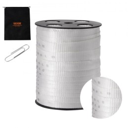 Polyester Pull Tape, 3/4" x 265' Mule Tape Flat Rope, 2500 lbf Tensile Capacity, Printed Webbing Cable Pulling Tape for