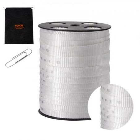 Polyester Pull Tape, 3/4" x 265' Mule Tape Flat Rope, 2500 lbf Tensile Capacity, Printed Webbing Cable Pulling Tape for