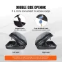 Rooftop Cargo Carrier, 14 Cubic Feet Roof Cargo Box, ABS Hard Shell Roof Box, with Dual-Sided Opening and 2 Reinforced Straps, A