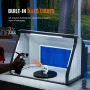 Airbrush Spray Booth, Dual-Fans Portable Hobby Airbrush Paint Spray Booth Kit with LED Lights and Exhaust Extension Hose, Airbru