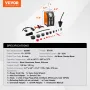 Automotive Smoke Machine Leak Detector, EVAP Smoke Machine Leak Tester with Built-in Air Pump, Pressure Gauge, Oil Level & Flow 