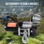 Elektrisk vinsch ATV UTV 3000 lb stålkabel IP55 Vandtæt kablet