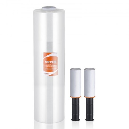 Stretch Film, 15 inches x 1200 feet, 1 Pack, 80 Gauge Industrial Strength Clear Durable Stretch Wrap Roll, Heavy Duty Shrink