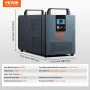 Industrial Water Chiller, KH-6000, 200W Industrial Water Cooler Cooling System with Compressor 12 L Water Tank Capacity 7.8 L/mi