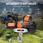 Electric Winch ATV UTV 2041.2 kg Synthetic Rope Waterproof Remote Control