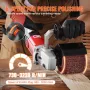 Burnishing Polishing Machine 1200W 6-Speed Electric Metal Polisher 4 Wheel