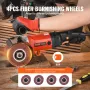 Burnishing Polishing Machine 1200W 6-Speed Electric Metal Polisher 4 Wheel