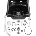 o Bowl Black ABS Plastic Salon and Spa Hair Sink Beauty