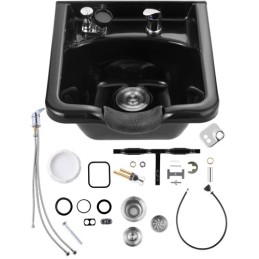 o Bowl Black ABS Plastic Salon and Spa Hair Sink Beauty