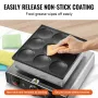 Dutch Pancake Maker, 9PCS 76mm Diameter Dorayaki Baker Machine, 850W Commercial Electric Poffertjes Grill, Non-stick Stainless S