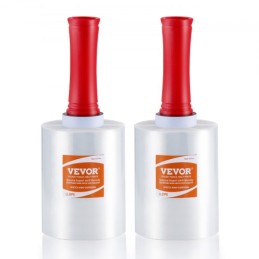 Strækfilm, 5 tommer x 1000 fod, 2 pakke, 80 gauge industriel styrke klar holdbar strækindpakningsrulle, kraftig krympning