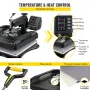 Heat Press Machine 38.1x38.1 cm 8 In 1 Heat Press 1000W Sublimation Machine 360° Rotation Swing Away Heat Press 8 In 1 Shirt Pri