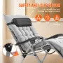 Zero Gravity Chair, 33 inch Zero Gravity Recliner Lounge Chair for Indoor and Outdoor, Adjustable Anti Gravity Chair with Cushio