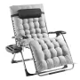 Zero Gravity Chair, 33 inch Zero Gravity Recliner Lounge Chair for Indoor and Outdoor, Adjustable Anti Gravity Chair with Cushio
