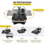Heat Press Machine 15 x 15 tommer 8 i 1 varmepresse 1000W