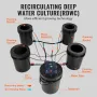 RDWC hydroponisk system recirkulerende dybvandskultur 4 spande