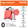 Drain Cleaner Machine 20m x 16mm 250W Sewer Snake Auger Manual Feed