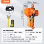 Electric Chain Hoist Tre -fase kran hejse 4400 lbs belastning