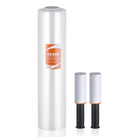 Stretch Film, 15 inches x 1000 feet, 1 Pack, 60 Gauge Industrial Strength Clear Durable Stretch Wrap Roll, Heavy Duty Shrink