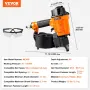 Coil Siding Nailer MCN55, 1 inch to 2-1/4 inch 15 Degree Pneumatic Siding Nail Gun, 70-120PSI Air Coil Nailer for Siding, Pallet