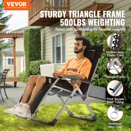 Zero Gravity Chair 66 cm Zero Gravity Recliner Lounge Chair Indoor & Outdoor